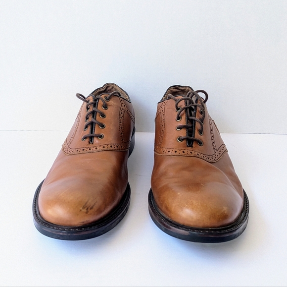 Johnson & Murphy Men's Light Brown Round Toe Lace Up Oxfords Size 12 M - Picture 2 of 10
